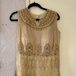 Gold anarkali dress